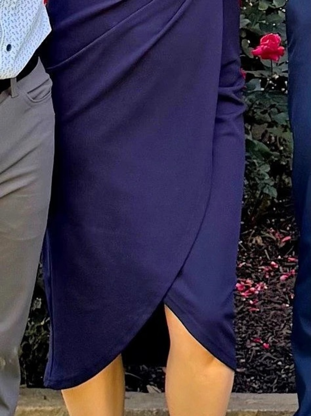 PrettyGarden One Shoulder Ruched Bodycon Midi Dress Blue
